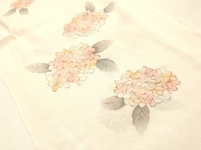 平和屋着物●和装小物 帯締め・帯揚げセット 平組 絞り 紫陽花 金糸 暈し染め 正絹 逸品 未使用 AABL9557ay