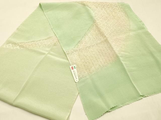 平和屋本店●和装小物 帯締め・帯揚げセット 高麗組 綾出し 流水吉祥文 三分金糸 暈し染め 正絹 逸品 未使用 AABL9561ay