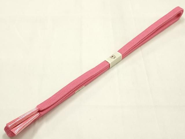 平和屋本店●和装小物 帯締め・帯揚げセット 千晃 平組 柄絞り 流水花文 暈し染め 正絹 逸品 未使用 AABL9562ay