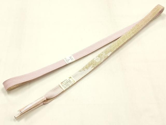 平和屋本店●和装小物 帯締め・帯揚げセット 高麗組 道長吉祥文 三分金糸 金銀彩 正絹 逸品 未使用 AABL9611ay