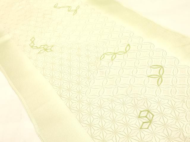 平和屋本店●和装小物 帯締め・帯揚げセット 高麗組 刺繍 七宝文 金糸 正絹 逸品 未使用 AABL9613ay