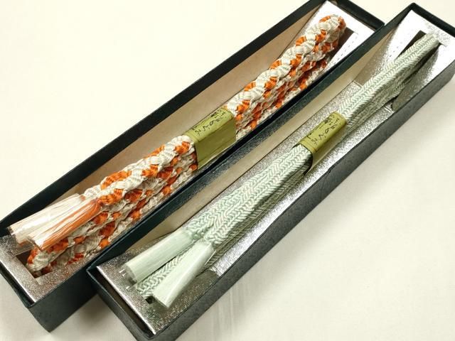 平和屋本店●和装小物 上質な帯締め10本セット 笹浪組 唐組 御岳組 箱入り 逸品 未使用 AABL9693ay