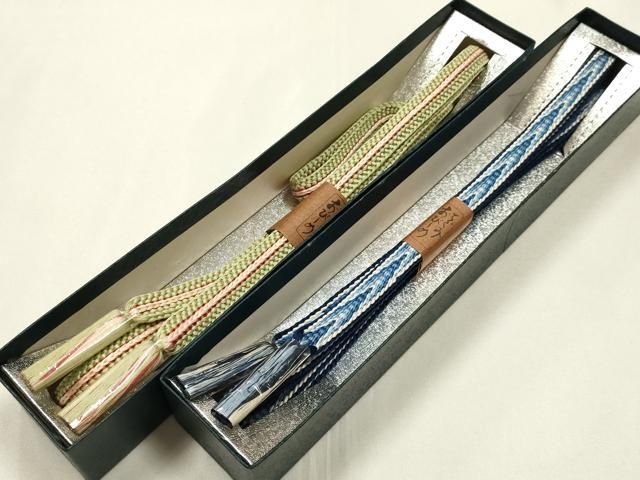 平和屋本店●和装小物 上質な帯締め10本セット 平組 暈し 箱入り 逸品 未使用 AABL9694ay