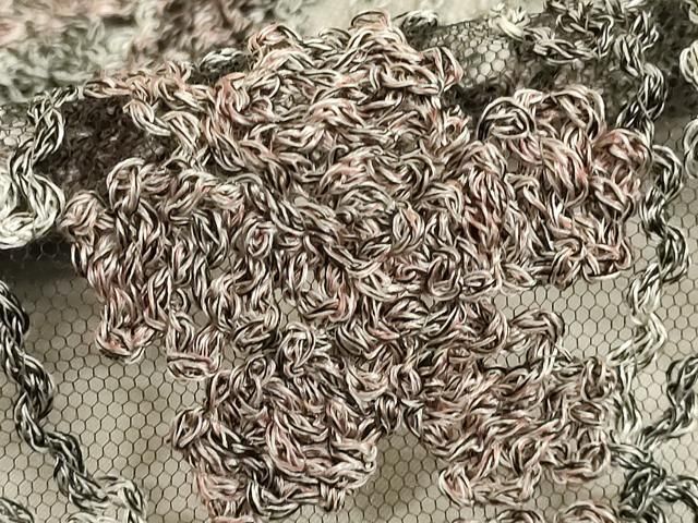 平和屋本店●染織デザイナー 堀口無月 MUGETSU チュール織 和装小物 透け感のあるショール 逸品 AABL9973ay