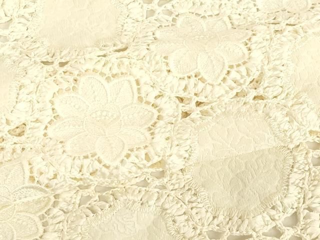 平和屋本店●和装小物 寿光織 ショール ストール 花柄 レース 共箱付き 逸品 未使用 AABL9976ay