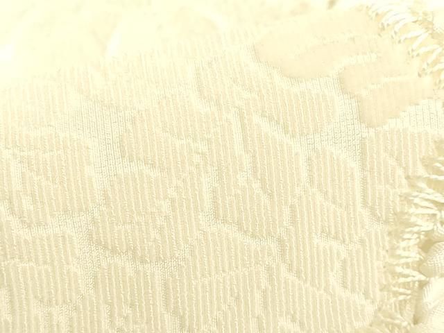 平和屋本店●和装小物 寿光織 ショール ストール 花柄 レース 共箱付き 逸品 未使用 AABL9976ay