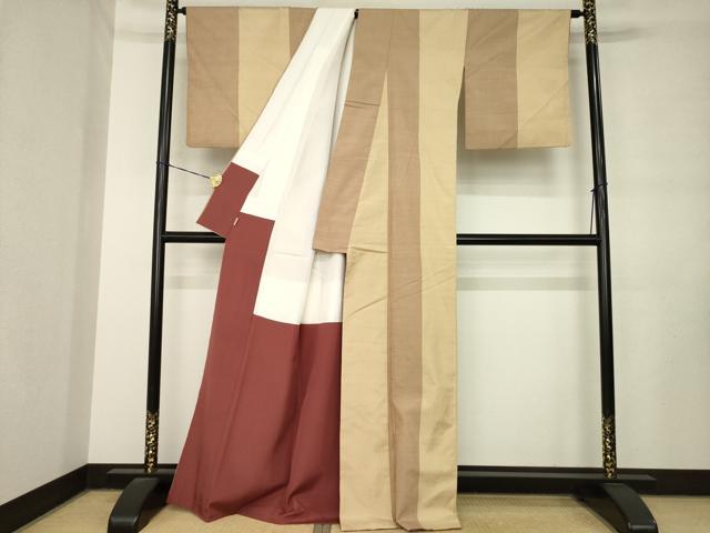 平和屋着物●上質な紬 間道 ますいわ屋扱い 正絹 逸品 AABM0010ck