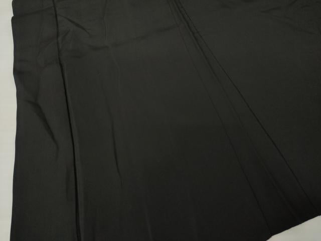 平和屋着物●男性 黒紋付 長羽織 正絹 逸品 AABM0020ck