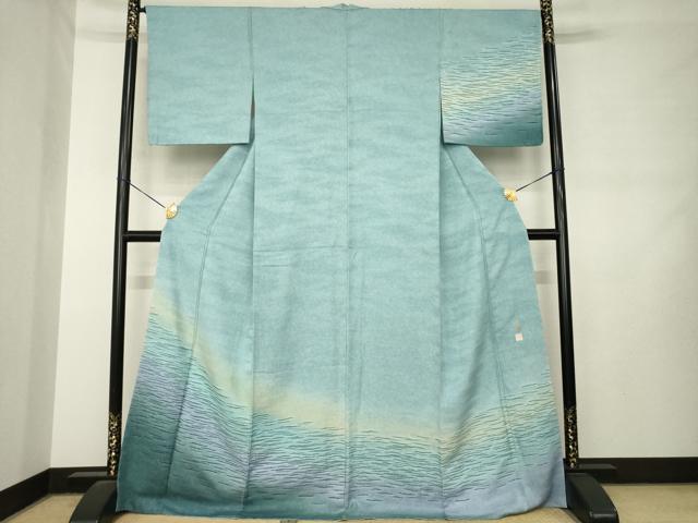 平和屋着物●世界的ファッションデザイナー 山本寛斎 kansaiブランド 訪問着 霞文 暈し染め ロング丈 正絹 逸品 未使用 AABM0023ck