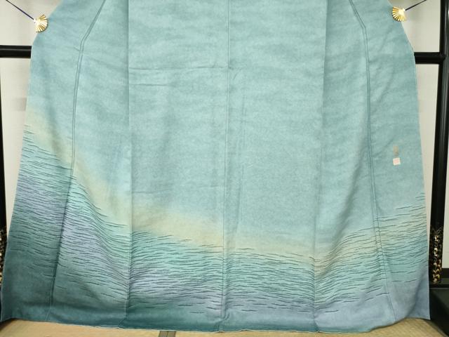 平和屋着物●世界的ファッションデザイナー 山本寛斎 kansaiブランド 訪問着 霞文 暈し染め ロング丈 正絹 逸品 未使用 AABM0023ck
