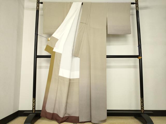 平和屋着物●小紋師 宍戸陵 江戸小紋 訪問着 万筋 高島屋扱い 正絹 逸品 AABM0028ck