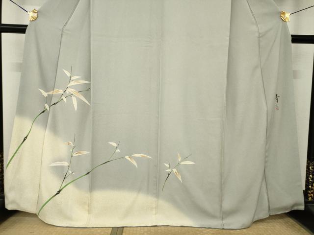 平和屋着物●京友禅の第一人者 松井青々 訪問着 笹竹文 金彩 さが美扱い 正絹 逸品 AABM0036ck