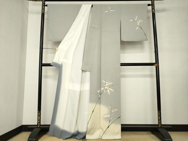 平和屋着物●京友禅の第一人者 松井青々 訪問着 笹竹文 金彩 さが美扱い 正絹 逸品 AABM0036ck