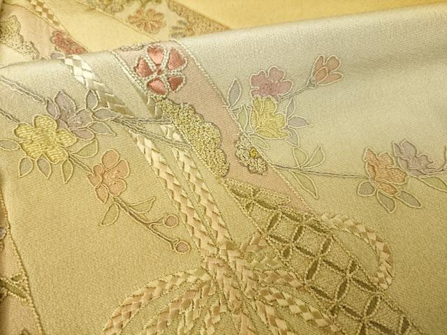 平和屋着物●中国三大刺繍 相良刺繍 総刺繍 訪問着 蔓帯花文 暈し染め 正絹 逸品 未使用 AABM0077ck