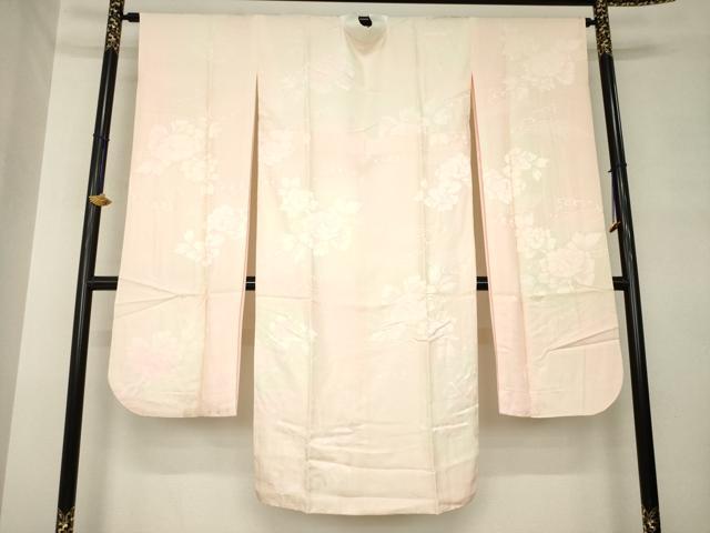 平和屋着物●振袖用長襦袢 袷 立波花地紋 暈し染め 正絹 逸品 AABM0083ck