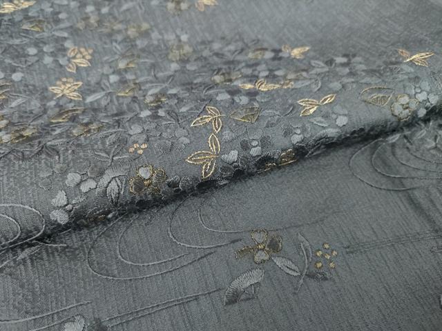 平和屋着物●訪問着 総刺繍 扇面花文 金糸 正絹 逸品 未使用 AABM0113ck
