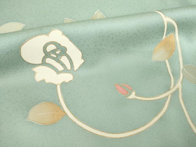 平和屋着物●訪問着 駒刺繍 薔薇唐草文 正絹 逸品 AABM0116ck