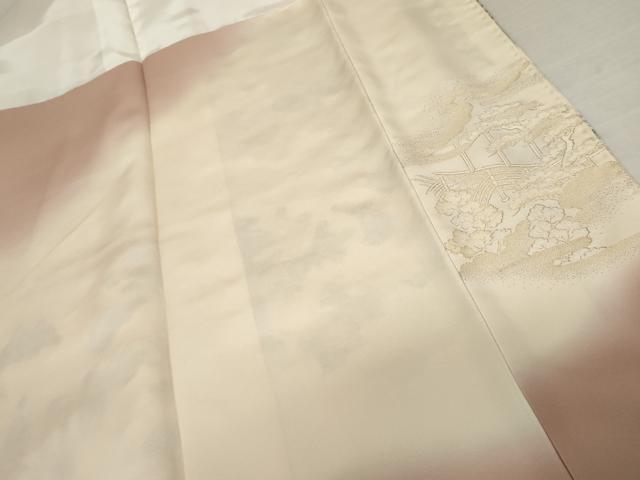 平和屋着物●豪華色留袖 寿光織 人物風景文 暈し染め 金糸 正絹 逸品 AABM0122cs