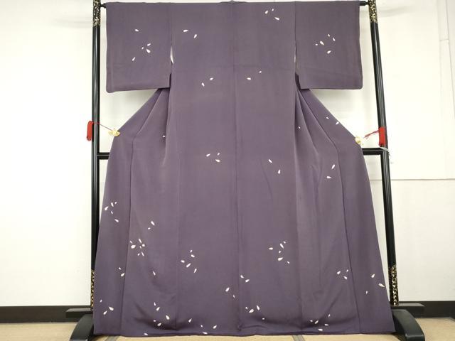 平和屋着物●訪問着 舞桜文 金彩 鬼しぼ縮緬 正絹 逸品 AABM0127cs