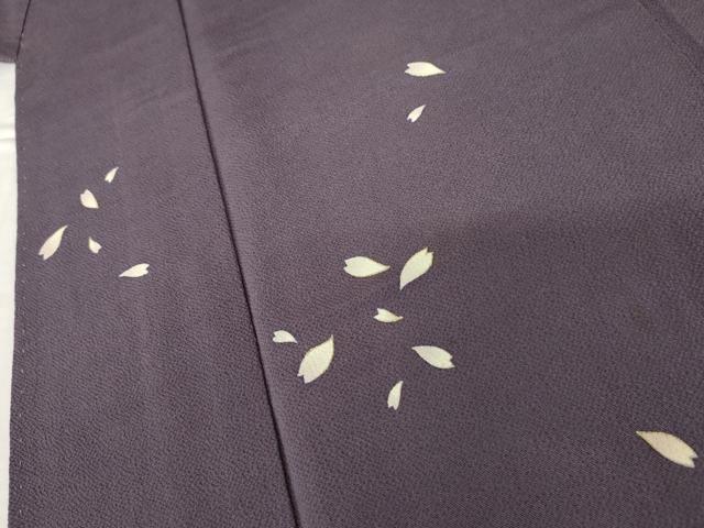 平和屋着物●訪問着 舞桜文 金彩 鬼しぼ縮緬 正絹 逸品 AABM0127cs