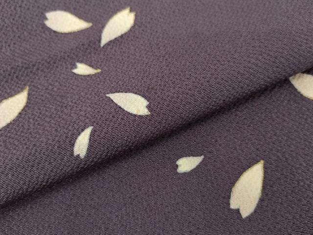 平和屋着物●訪問着 舞桜文 金彩 鬼しぼ縮緬 正絹 逸品 AABM0127cs