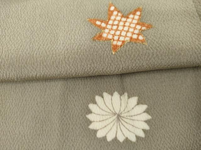 平和屋着物●銀座 志ま亀 訪問着 舞花文 金彩 たとう紙付き 正絹 逸品 AABM0140cs