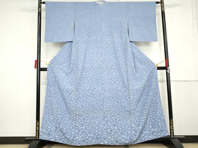 平和屋着物●人間国宝 小宮康孝 江戸小紋 訪問着 鮫小紋柄 箔散らし 三越扱い 正絹 逸品 AABM0145cs