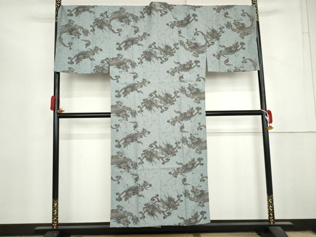 平和屋着物●男性 長襦袢 無双仕立て 龍 洗える着物 AABM0166cs