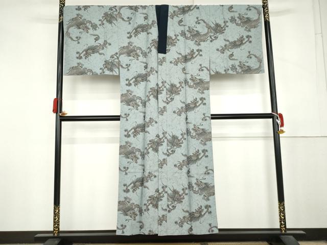 平和屋着物●男性 長襦袢 無双仕立て 龍 洗える着物 AABM0166cs