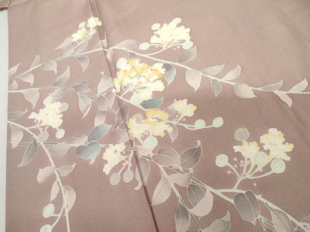 平和屋着物●訪問着 友禅 枝花文 暈し染め 正絹 逸品 AABM0177cs