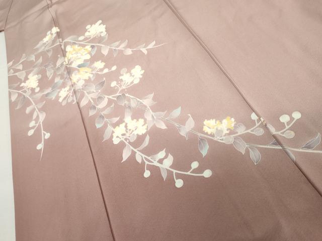 平和屋着物●訪問着 友禅 枝花文 暈し染め 正絹 逸品 AABM0177cs