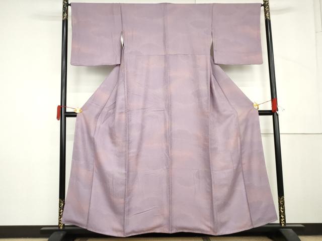 平和屋着物●上質な小紋 霞文 暈し染め 正絹 逸品 未使用 AABM0198cs