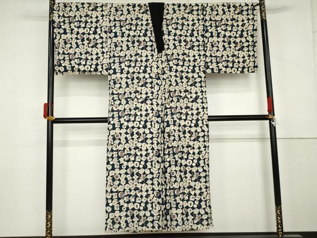 平和屋着物●男性 長襦袢 無双仕立て まとい柄 正絹 逸品 AABM0203cs