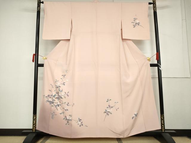 平和屋着物●訪問着 友禅 枝花文 暈し染め 正絹 逸品 AABM0223cs