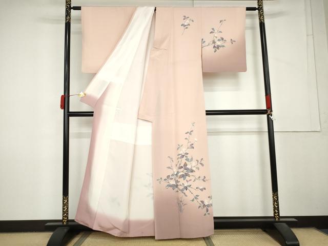 平和屋着物●訪問着 友禅 枝花文 暈し染め 正絹 逸品 AABM0223cs