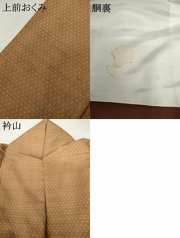 平和屋着物●上質な紬 十字 正絹 逸品 AABM0233cs