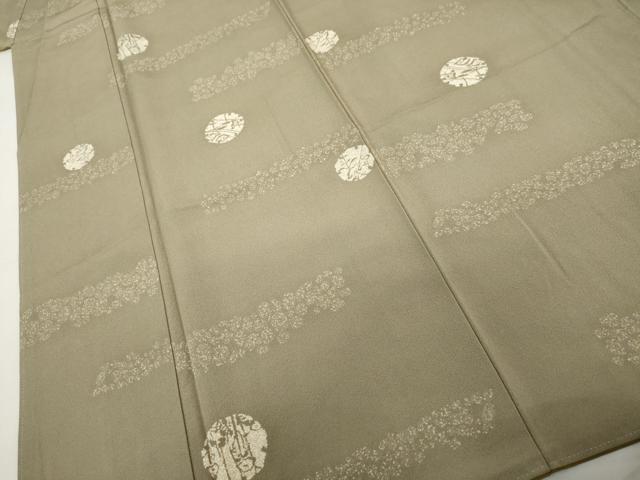 平和屋着物●上質な小紋 雪輪花文 正絹 逸品 AABM0235cs
