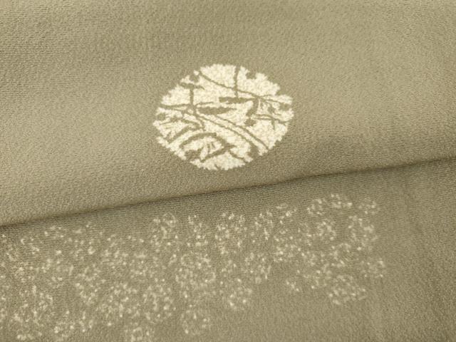 平和屋着物●上質な小紋 雪輪花文 正絹 逸品 AABM0235cs