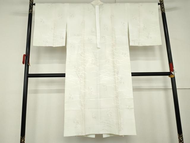 平和屋着物●長襦袢 袷 雪芝花文 暈し染め 正絹 逸品 AABM0243cs