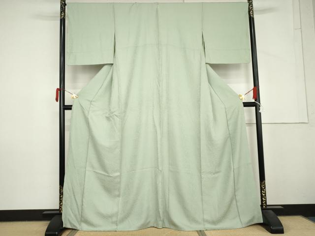 平和屋着物●上質な色無地 裏葉柳色 正絹 逸品 AABM0252cs