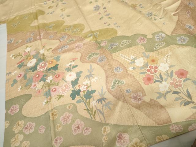 平和屋着物●訪問着 絵夢工房 雪輪枝花文 金銀彩 正絹 逸品 AABM0259cs