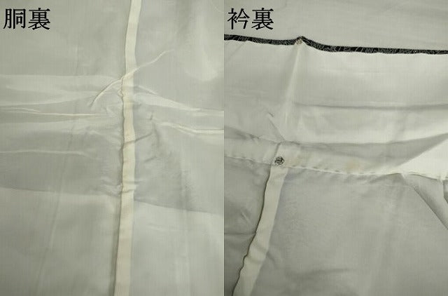 平和屋着物●江戸小紋 成り物 黒地 正絹 逸品 AABM0260cs