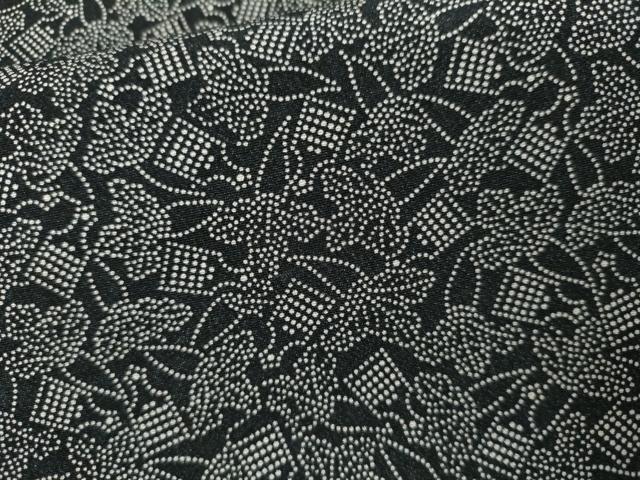平和屋着物●江戸小紋 成り物 黒地 正絹 逸品 AABM0260cs