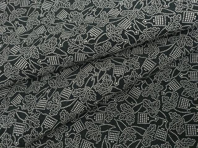 平和屋着物●江戸小紋 成り物 黒地 正絹 逸品 AABM0260cs