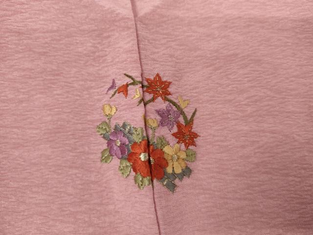 平和屋着物●京加賀友禅 百貫達雄 訪問着 枝花文 ロング丈 正絹 逸品 AABM0268cs