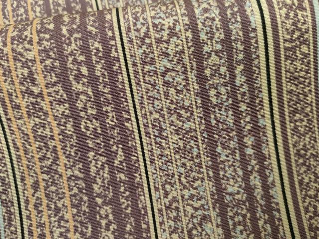 平和屋着物●上質な小紋 縞 正絹 逸品 AABM0280cs