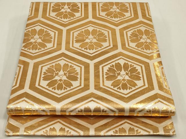 平和屋着物◎東京井筒工芸創作 全通柄袋帯 花柳流 金糸 正絹 逸品 AABM0303ou