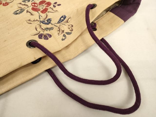 平和屋本店▼和装小物 和装バッグ トートバッグ 辻が花 草花文 法衣 寺院 仏具 仏教 僧侶 神職 装束 AABM0323ja