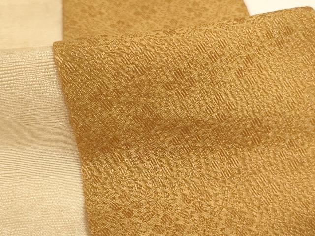 平和屋本店▼暖簾 幕 花菱文 狐色地 法衣 寺院 仏具 仏教 僧侶 神職 装束 AABM0347ja