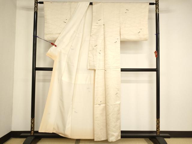 平和屋着物■上質な小紋 寿光織 草木文 正絹 逸品 AABM0396ja
